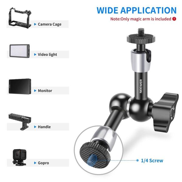 Neewer ST-15 5.9'' 15cm 1/4'' Vidalı Magic Arm