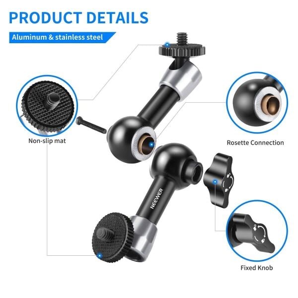 Neewer ST-15 5.9'' 15cm 1/4'' Vidalı Magic Arm