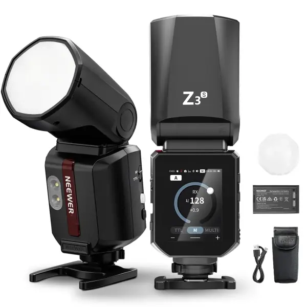 Neewer Z3R-S Sony Uyumlu 100W Yuvarlak Kafa Akülü Tepe Flaşı