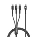 SmallRig 5079 3'ü 1 arada USB-C Güç Kablosu (120cm)