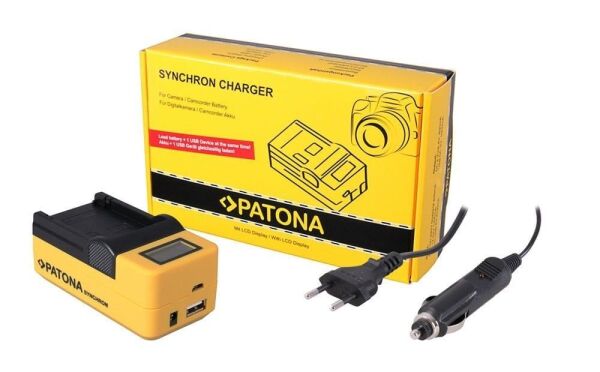 Patona 4525 Standart Seri Synchron Usb Şarj Aleti Sony Np-Fm50 Np-F550 Np-F750 Np-F970 With Lcd