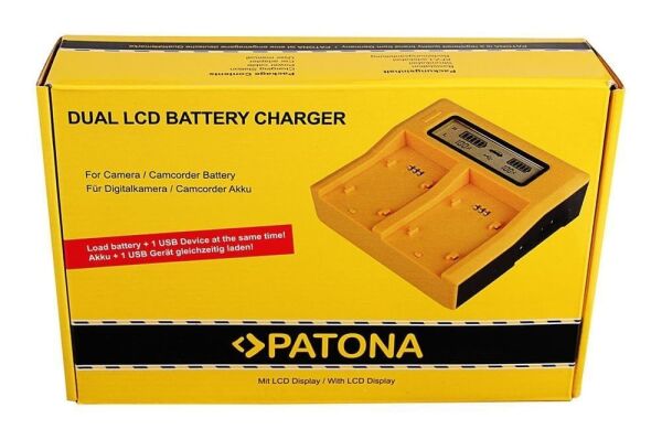 Patona 7695 Standart Seri İkili Lcd Usb Şarj Aleti Fuji Np-W235