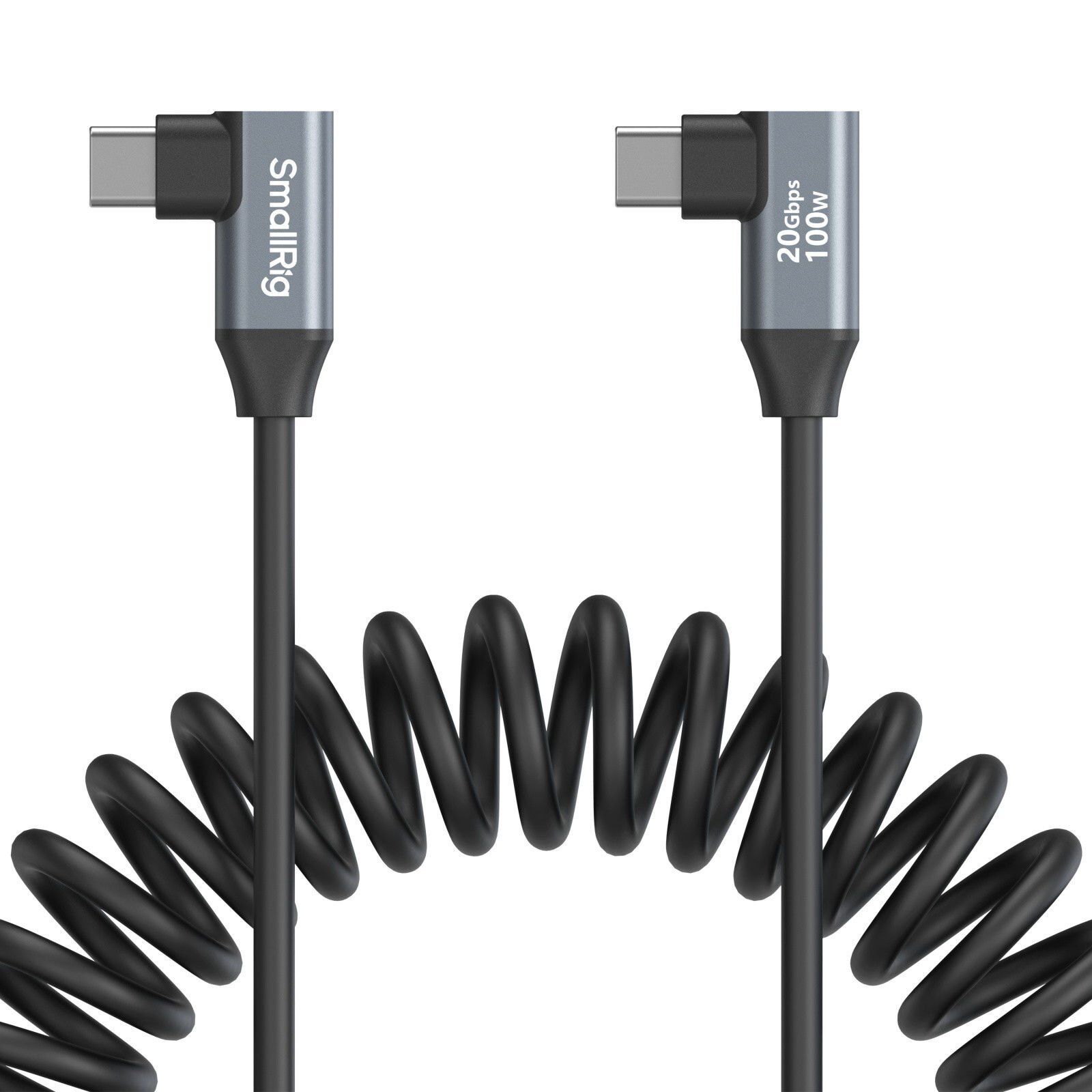 SmallRig 4793 USB-C (Açılı) - USB-C (Açılı) Sarmal Veri Kablosu