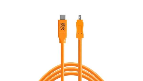 Tether Tools TetherPro USB-C to 2.0 Mini-B 8-Pin 4.6 m Bağlantı Kablosu