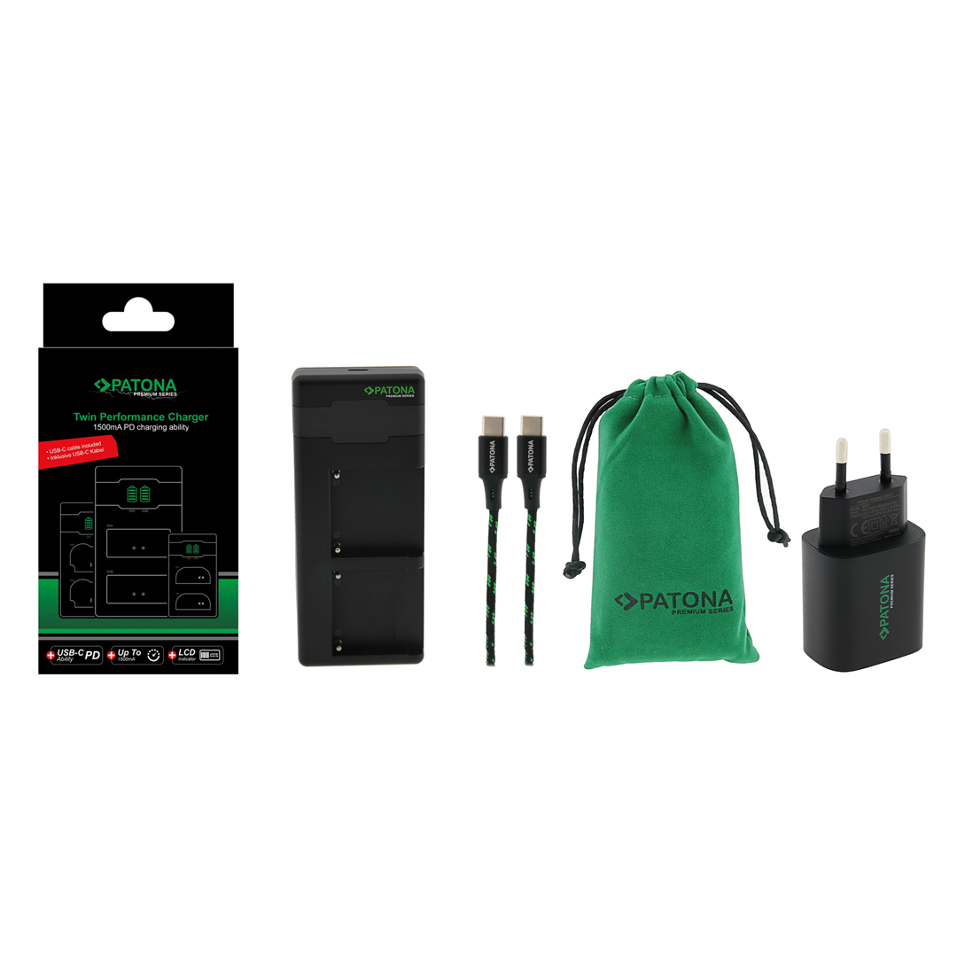 Patona 161964 Premium Twin Performans Pd Şarj Aleti Sony Np-Fw50 İncl. Usb-C Cable