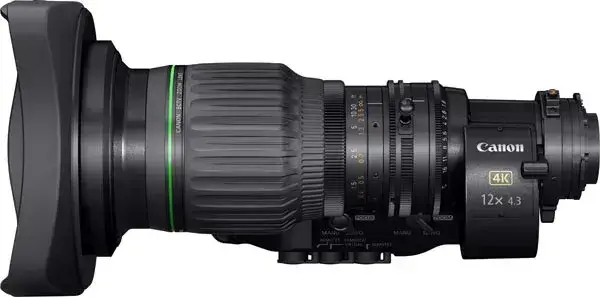 Canon CJ12ex4.3B IASE S 2/3” 4K UHDxs 12x Servo Broadcast Lens