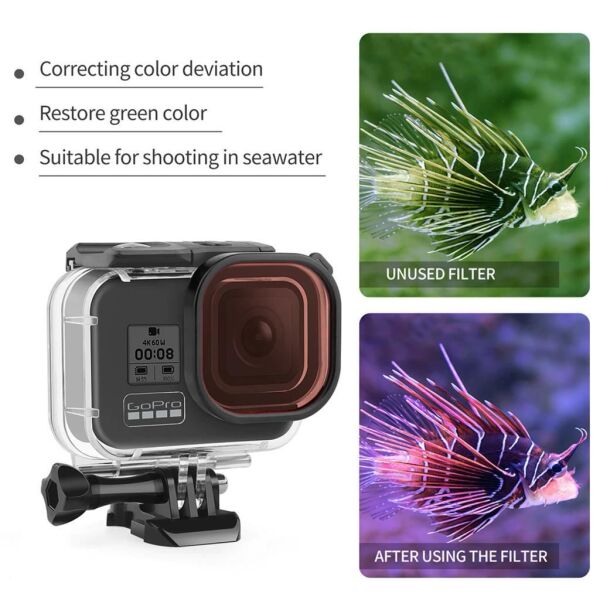 Sanger GO181 GoPro Hero 9 Black Kırmızı Filtre