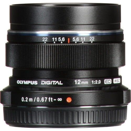 Olympus M.Zuiko 12mm 2.0 Black Objektif