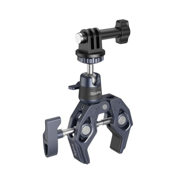 SmallRig 4102B Aksiyon Kameraları için 360° Küresel Başlık Montajlı Süper Kelepçe