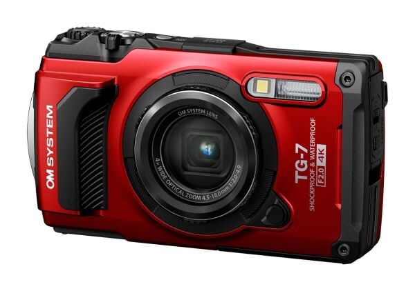 OM System TG-7 Zor Koşullara Dayanıklı Kompakt Fotoğraf Makinesi 4x Zoom F2.0 Kırmızı