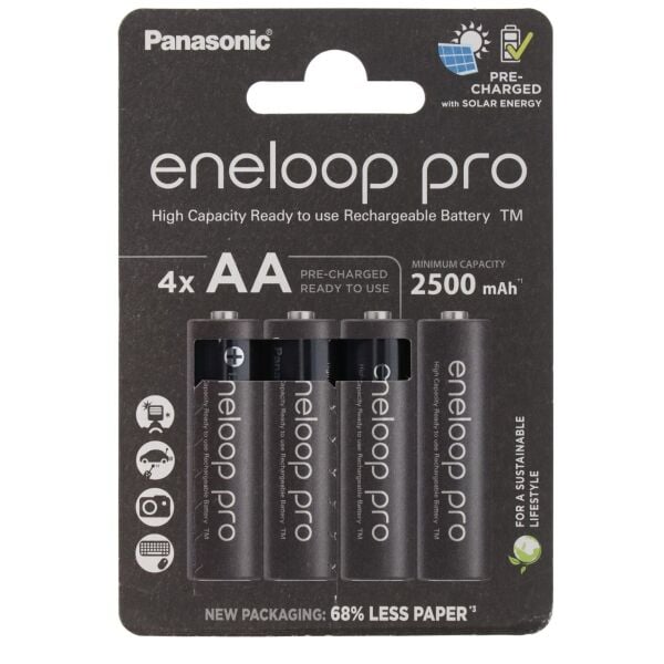 Panasonic Eneloop (4'lü 2500 Mah 1.2V) AA Şarj Edilebilir Pil