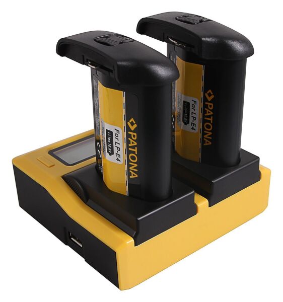 Patona 7686 Standart Seri İkili Lcd Usb Şarj Aleti Canon Lp-E4 Lp-E19