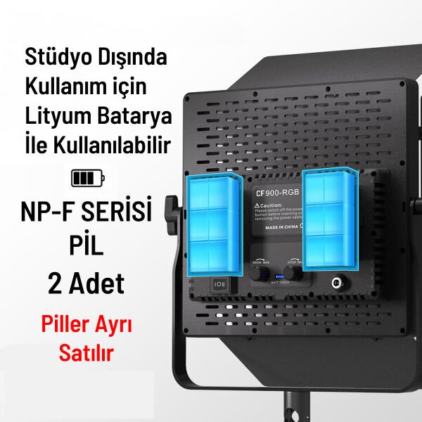 GDX CF-900R Rgb Led İkili Video ve Fotoğraf Işık Seti