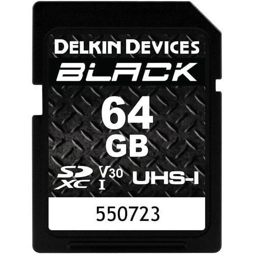 Delkin 64GB SD UHS-I V30  Black Hafıza Kartı