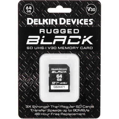 Delkin 64GB SD UHS-I V30  Black Hafıza Kartı