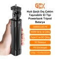 Gdx 20800mAh Hızlı Şarjlı Dış Çekim 100W Çıkışlı Taşınabilir El Tipi Powerbank Tripod Batarya