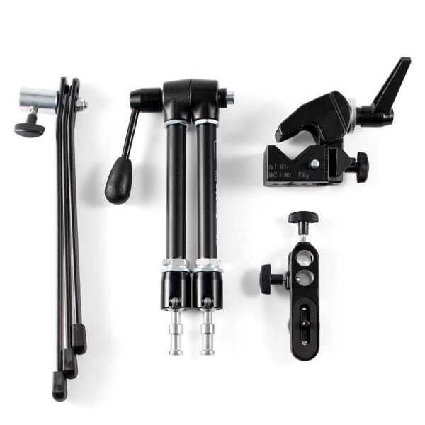 Manfrotto 143 Magic Arm Kit - Kol,Klemp,Kamera Adaptörü ve Kısa Ayak ile Kit - Tek Hareket İle Kilitleme