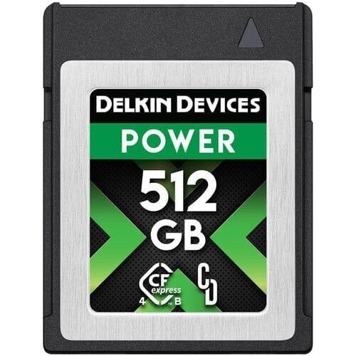 Delkin 512GB CF Express Type B 4.0 Power Hafıza Kartı (Okuma:1780 - Yazma:1700)