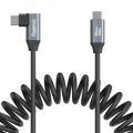 SmallRig 4792 USB-C (Düz) - USB-C (Açılı) Sarmal Veri Kablosu