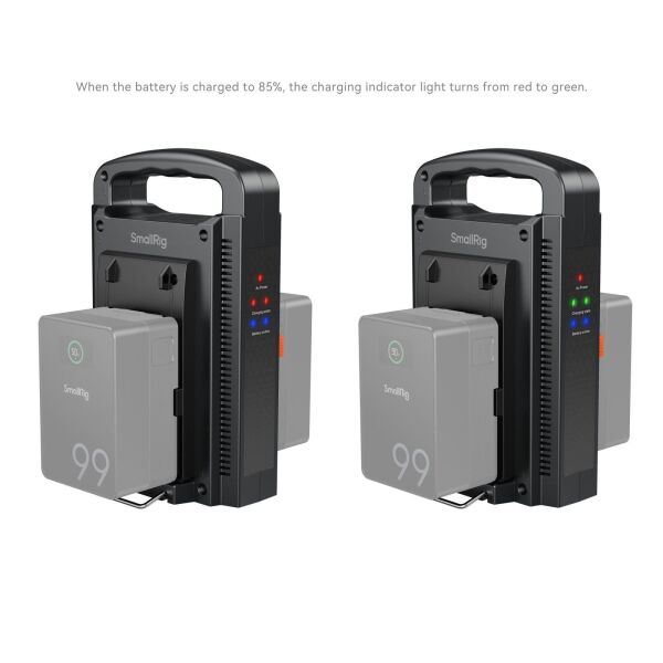 SmallRig 4450 Çift Kanallı V Montajlı Pil Şarj Cihazı