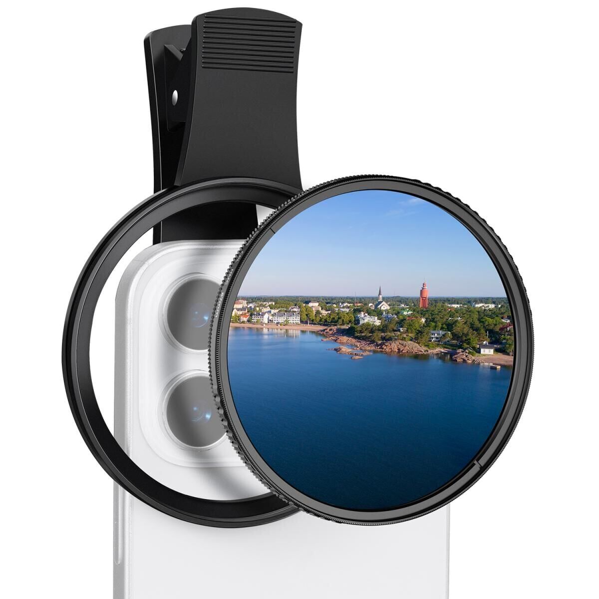 K&F Concept 67mm Klipsli CPL Telefon Kamera Lens Filtre Kiti