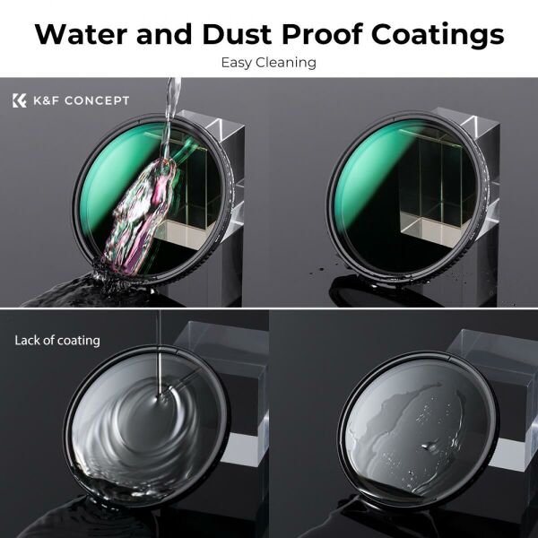 K&F 82mm Nano-D Serisi ND3-ND1000 Filtre (1.5-10 Stop)