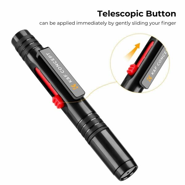 K&F Concept  KF1691 Çift Taraflı Karbon Başlık Lens Temizleme Kalemi