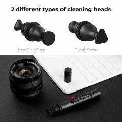 K&F Concept  KF1691 Çift Taraflı Karbon Başlık Lens Temizleme Kalemi