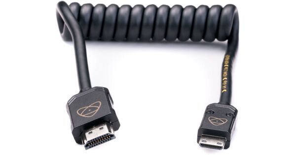 Atomos ATOM4K60C3 – AtomFLEX HDMI (Type-A) Erkek – Mini-HDMI (Type-C) Erkek Sarmal Kablo (30–60 cm)