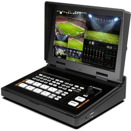 AVMatrix Shark S4 PLUS 4-Kanal SDI/HDMI Ekranlı Kayıtçı Canlı Yayın Mikseri