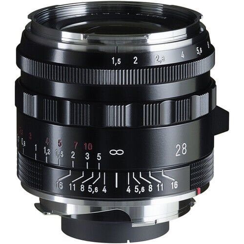 Voigtlander Nokton 28mm f/1.5 Vintage Aspherical Type II Leica M Mount Lens (Siyah)