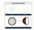 GVM 90cm Kolay Kurulum Gridli Parabolik Softbox