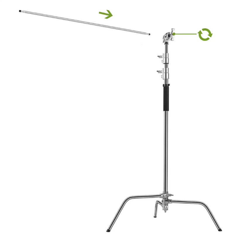 GVM C330 320cm C-Stand & Grip Arm (130cm) Kit (Çelik)