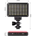 GVM 5S Bi-Color Kamera Üstü Dahili Akülü Mobil Led Işık (12x8cm)