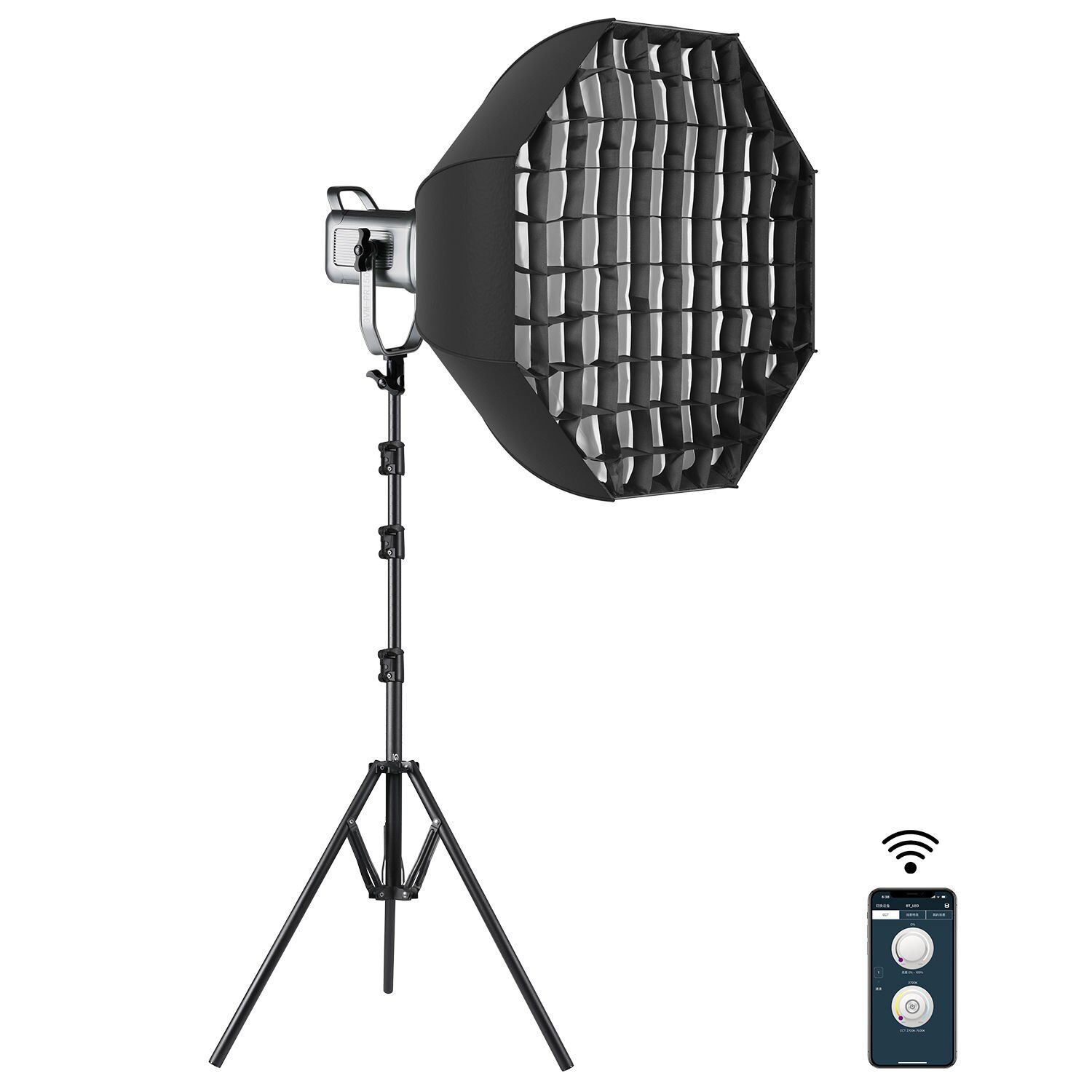 GVM PR150DBi-Color LED Video Işığı Ayaklı Softbox Set