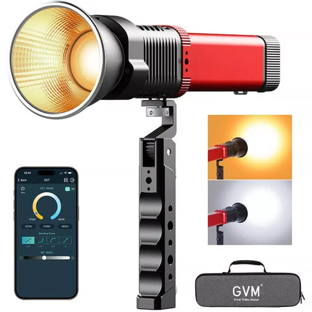GVM PD60B 60W Bi-Color Dahili Akülü LED Işık