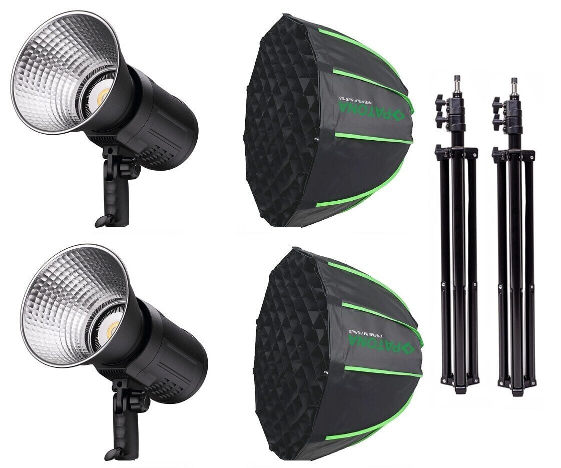 Patona 4275 LED 80W RGB Hızlı Kurulum 60cm Octagon Softbox Fotoğraf ve Video Işığı Çiftli Kit