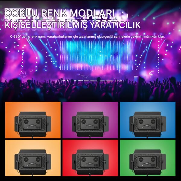 GDX P750R II RGB LED Video Işığı 2’li Set