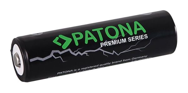 Patona 6516 Premium 18650 Cell Unprotected Sharp/Button Top 3.7V 3350 Mah