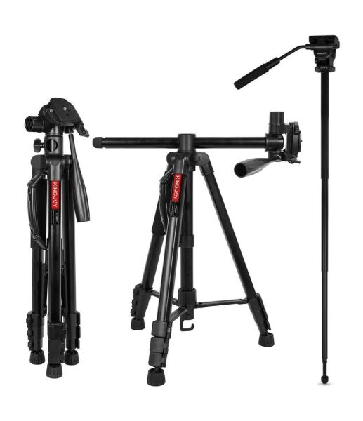 Kingjoy VT-890H6 Video Tripod Yatay Olan Orta Boru Özelliği