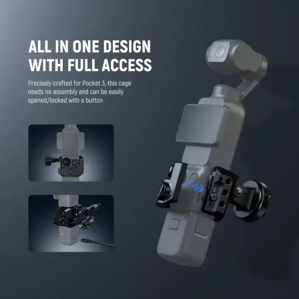 Neewer AC009 DJI Osmo Pocket 3 Aksiyon Kamera Kafesi