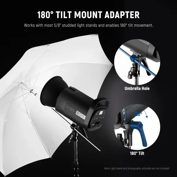 Neewer S101-400W 2'li Stüdyo Flaş Seti
