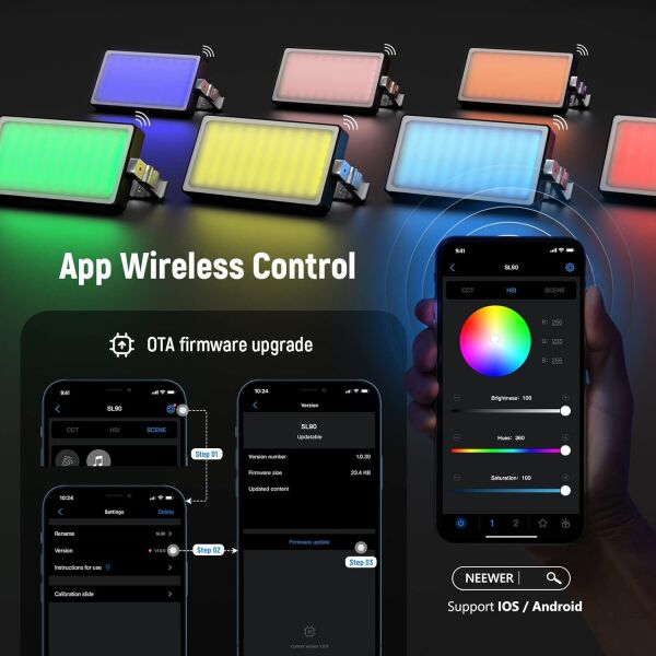 NEEWER SL90 RGB Mini Mobil Video Işığı