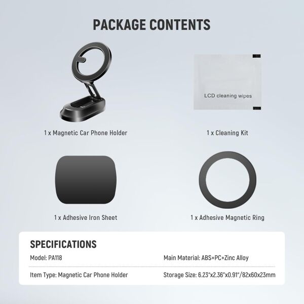 NEEWER PA118 Manyetik Araç Telefon Tutucu