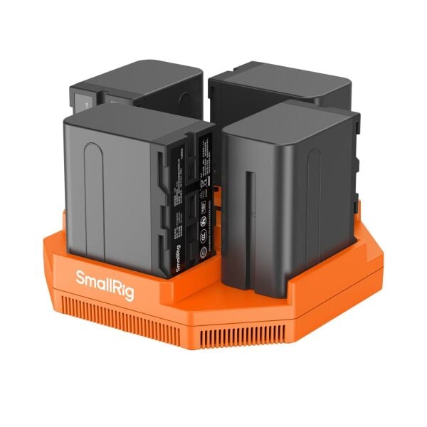 SmallRig 4834 NP-F970 4 Kanallı Kamera Pil Şarj Cihazı ve 4 Pil Takımı