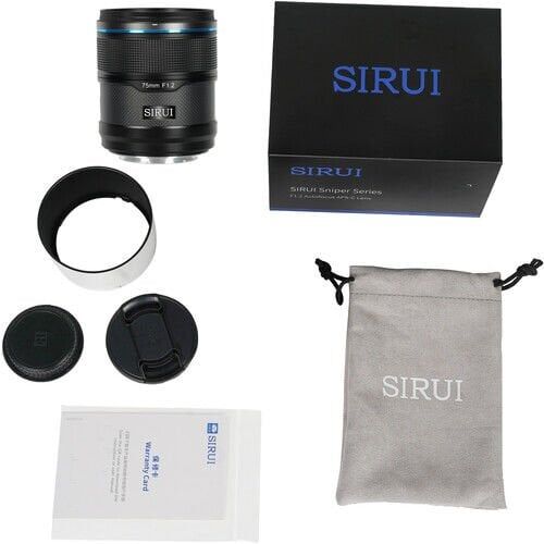 Sirui Sniper 75mm F1.2 APS-C/S35 Auto-Focus Lens (E Mount, Siyah)