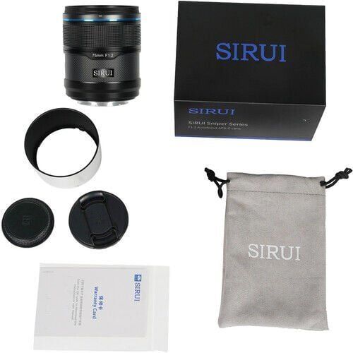 Sirui Sniper 75mm F1.2 APS-C/S35 Auto-Focus Lens (X Mount, Siyah)