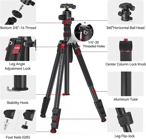 SmallRig 3474C CT-20 Alüminyum Alaşımlı Tripod