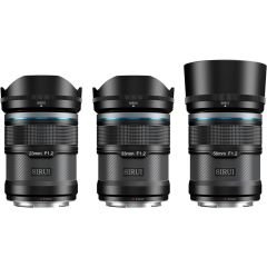 Sniper 23mm, 33mm & 56mm F1.2 APSC Auto-Focus Lens Kit (E Mount, Black, Carbon Fiber)