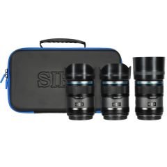 Sniper 23mm, 33mm & 56mm F1.2 APSC Auto-Focus Lens Kit (E Mount, Black, Carbon Fiber)